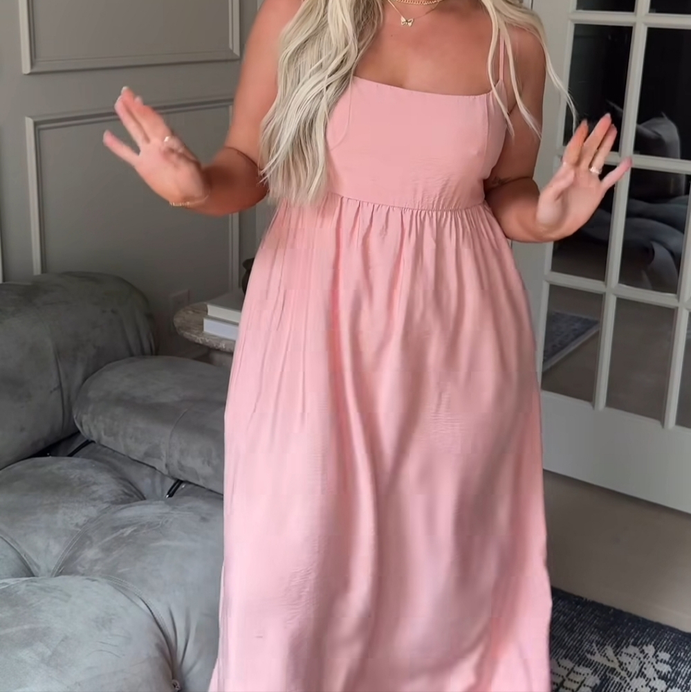 Women's Best Ever Midi Dress - A New Day™ Pink XXL